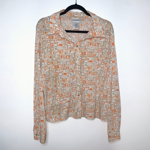 Retro, Mod, Patterned Button Up Shirt - Picture 4 of 8